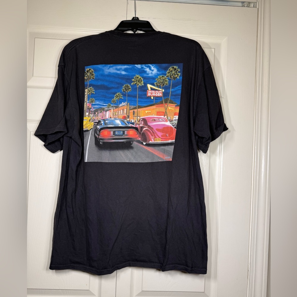In-N-Out Burger California Classic Cars Black Short‎ Sleeve Shirt